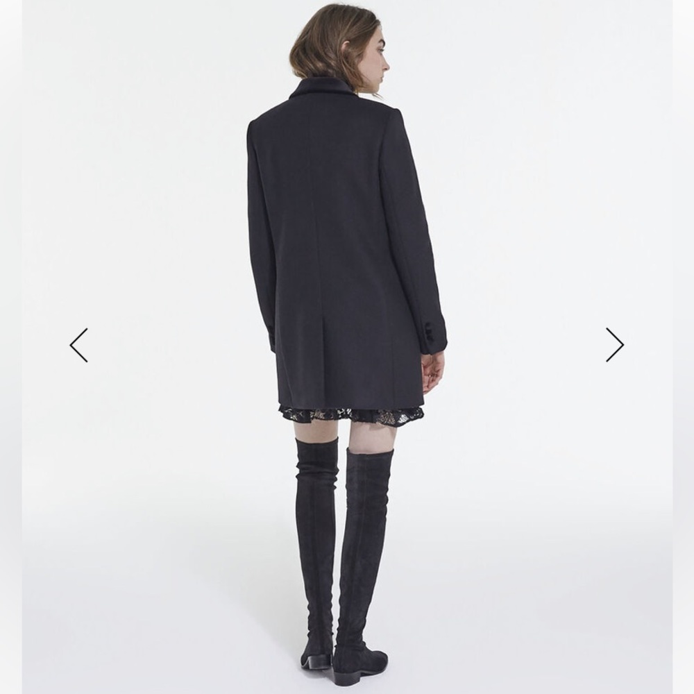 NWT The Kooples Over the knee thigh high suede leather black heeled tall boots - Picture 8 of 17